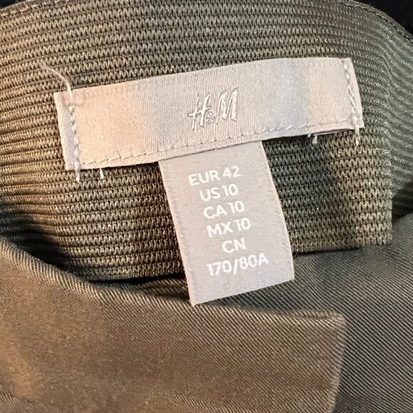 H&M Wide-Leg Trousers — Khaki, Size 10 - Picture 2 of 5